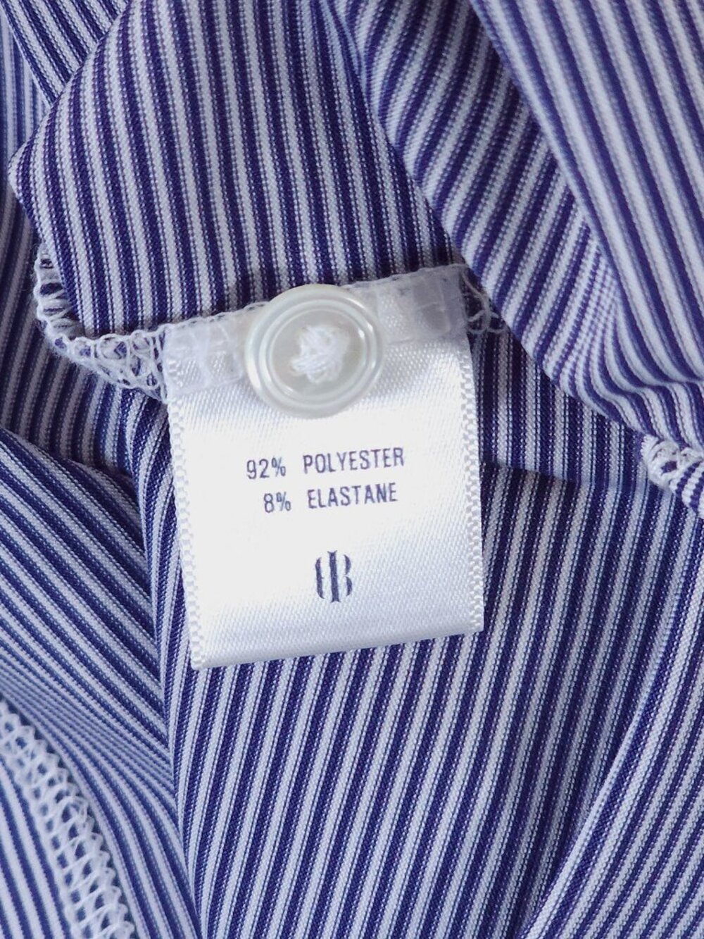 Holderness & Bourne Perkins Large Navy White Stripe Tailored Golf Polo Dodgers - Picture 10 of 11